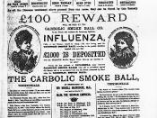 English: Newspaper Ad for the Carbolic Smoke Ball Company