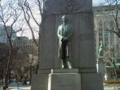 Français : Monument à sir Wilfrid Laurier (1953), sculpture d'Émile Brunet, au Square Dorchester à Montréal.