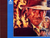 North American arcade flyer of Indiana Jones and the Temple of Doom.