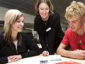 English: Students working with a teacher at Albany Senior High School, New Zealand.
