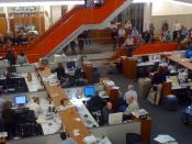 English: A speech in The New York Times newsroom after the announcement of the 2009 Pulitzer Prize winners