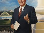 English: Former U.S. Representative and Speaker of the House Newt Gingrich (R-GA). Oil on canvas.