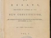English: Title page of the first printing of the Federalist Papers.
