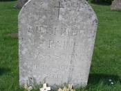 Siegfried Sassoon's gravestone in Mells churchyard