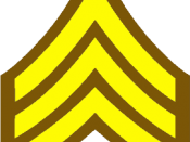 English: Brown and gold sergeant stripes for use in law enforcement articles