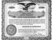 English: Freedom of Expression trademark certificate