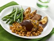 Barbecue Chicken, Anise Roasted Potatoes, Baked Beans, Green Beans