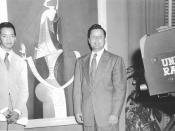 English: Carbonell was the host and interviewer for a weekly television program in Havana, Cuba, where he interviewed artist as his topic of discussion, to include Wifredo Lam amongst others