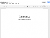An example of a document in Google Docs