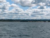 English: Downtown Traverse City, MI, USA, as viewed from West Grand Traverse Bay.
