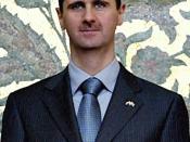 English: President Bashar al-Assad of Syria . Original background.