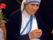 Mother Teresa of Calcutta; 1986 at a public pro-life meeting in Bonn, Germany