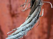 A fraying wire rope.