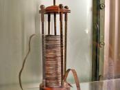 Alessandro Volta's electric battery prototype