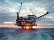 English: Photograph of Platform Gail, Sockeye Offshore Oil Field, near Santa Barbara, California