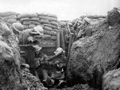 For most of World War I Allied Forces, predominantly those of France and the British Empire, were stalled at trenches on the Western Front.