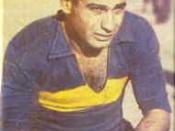 This is a photograph of Francisco Varallo taken during his time with Boca Juniors in Argentina. He played his last game for the club in 1940