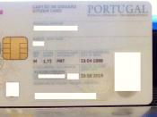 Português: Frente do Cartão de Cidadão Português.