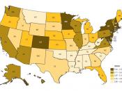 English: A map of the American Human Development Index for all U.S. states