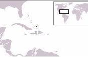 The location of the British Overseas Territory of the Turks and Caicos Islands