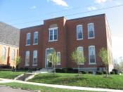 English: Front of St. Patrick's Catholic School, located at 328 E. Patterson Avenue in Bellefontaine, , .