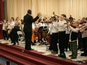 English: First band concert by kids