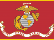 English: United States Marine Corps flag with fringe