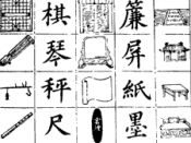 Excerpt from a 1436 primer on Chinese characters