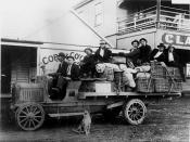 Passengers on the Jundah Mail Transport by Cobb & Co., Longreach, Queensland, ca. 1920