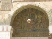 Mosaics from the riwaq (portico) of the Great Mosque of Damascus.