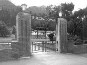 View through the Domain Gates at Te Aroha Domain