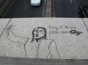 Michael Jackson tribute above Diana crash tunnel, Paris - Alma Tunnel - Voie Georges Pompidou