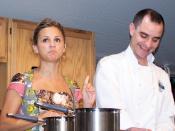 Amy Sedaris and David Rakoff do a cooking demonstration at the Texas Book Festival, Austin, Texas, United States.