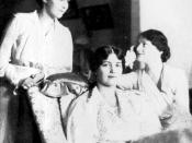 Grand Duchesses Anastasia, Maria, and Tatiana Nikolaevna at Tsarskoe Selo in the spring of 1917.