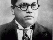 English: This Picture is the Portrait of Dr.B.R.Ambedkar seen as very young Man