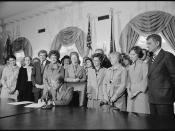 Photograph of Jimmy Carter Signing Extension of Equal Rights Amendment (ERA) Ratification, 10/20/1978