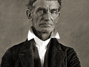 Half-length portrait of John Brown with his arms folded. Sixth-plate Daguerreotype.