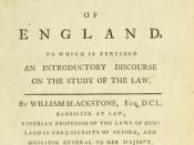 English: The front cover of William Blackstone's An Analysis of the Laws of England