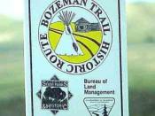 English: Bozeman Trail marker