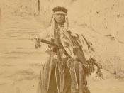 English: Howling Wolf, Southern Cheyenne, picture take while imprisoned at Fort Marion in Florida