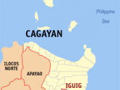 English: Map of Cagayan showing the location of Iguig