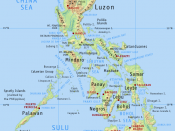An enlargeable topographic map of the Philippines