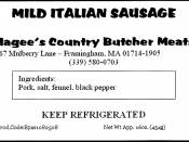 Example - Label on Processed Meat Product Made by Vendor and Sold at Farmers Markets in the United States - no 