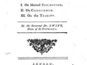 1744 title page of Swift's Three Sermons