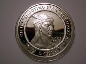 English: Tecumseh - one Shawnee Nation commemorative coin. Obverse. 2002.