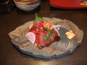 English: Horse meat Sashimi in Japan.