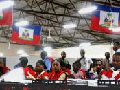 English: Porto Príncipe (Haiti) - A contagem dos votos começou após o fechamento das sessões eleitorais, no no Sonapi, esta sendo feitas a tabulação dos resultados das eleições haitianas, com previsão de conclusão da apuração até sexta-feira. (Foto Marcel