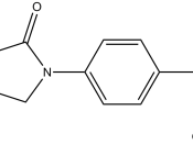 English: Skeletal structure of indobufen - anticoagulant drug. Created in ChemBioDraw Ultra v.11. Polski: Wzór strukturalny indobufenu - leku antykoagulacyjnego