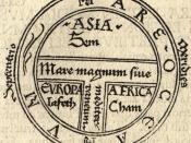 A medieval T and O map from 1472 showing the division of the world into 3 continents