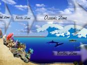 English: A diagram of the zones of the ocean long ways. It shows the zones Intertidal, Neritic, Oceanic, and Benthic. This work of art is under a Creative Commons Attribution 3.0 license.
